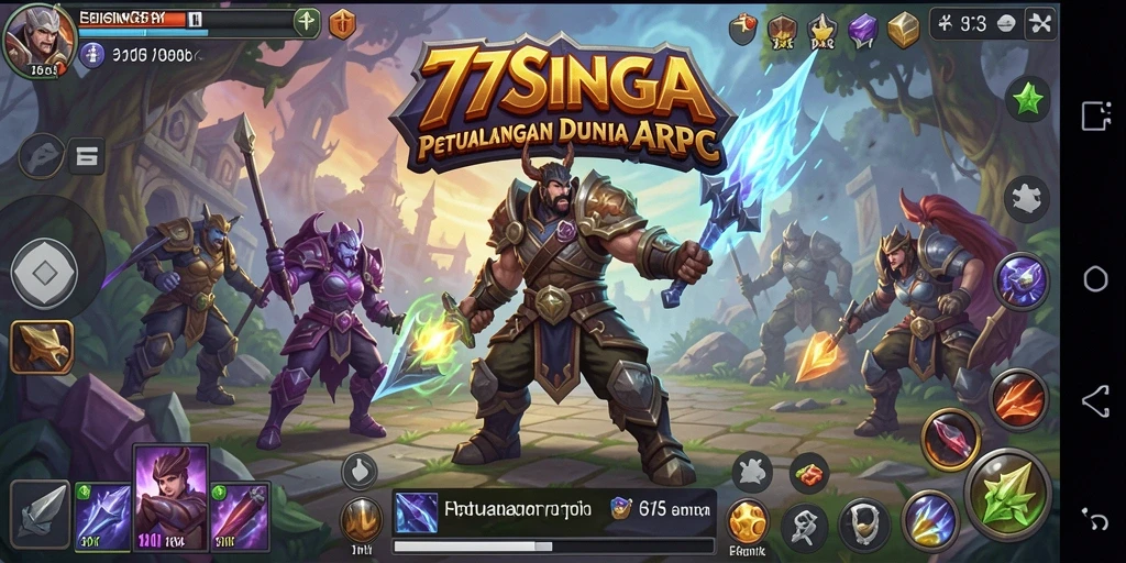 Screenshot utama menampilkan gameplay seru dari 77SINGA dalam genre ARPG.