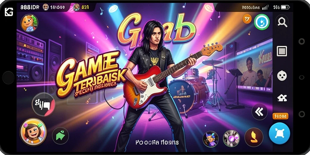 Tampilan gameplay 888IDR yang seru dengan interaksi musik.