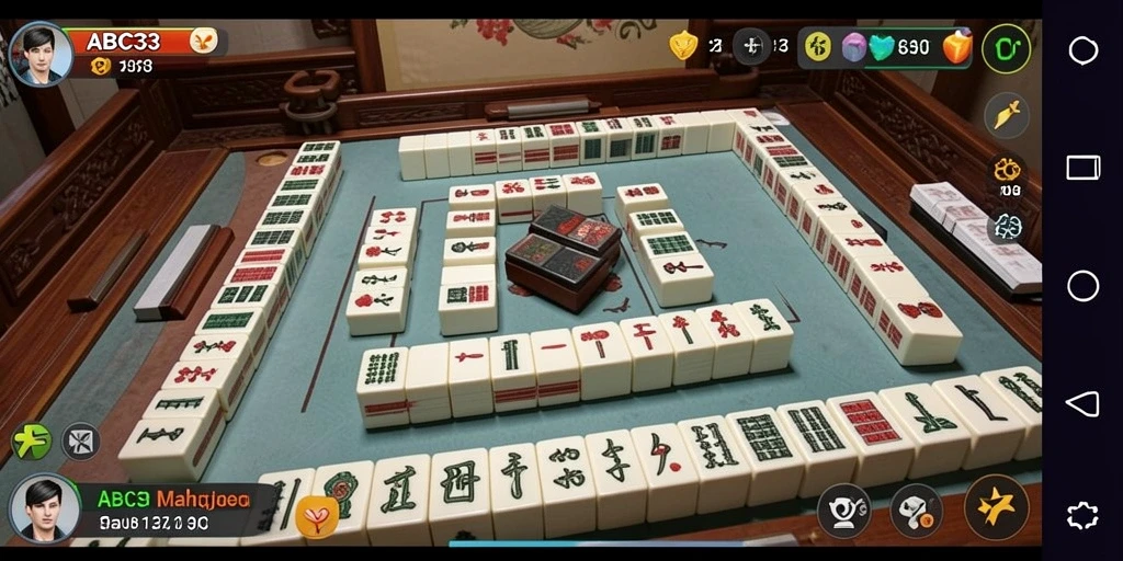Tampilan gameplay ABC33 menampilkan suasana permainan Mahjong yang seru dan menarik.