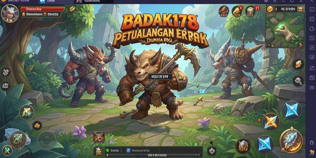 Screenshot menampilkan aksi seru dalam pertempuran RPG.