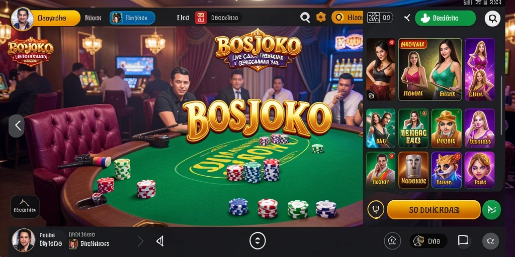 Gameplay Live Casino yang seru dengan dealer langsung dan interaksi pemain.