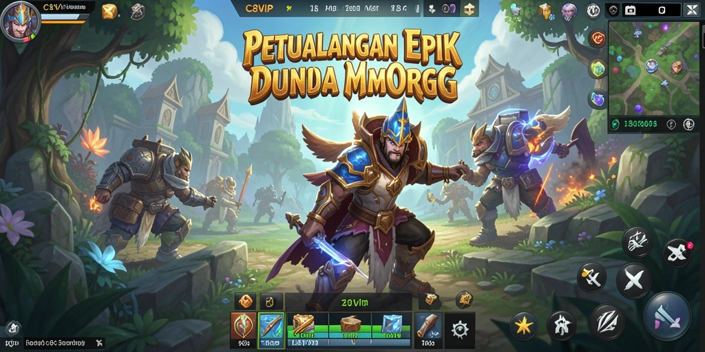 Tangkapan layar utama gameplay MMORPG C8VIP yang menarik.