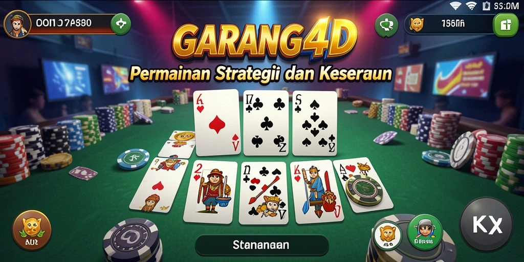 Tampilan gameplay seru dari GARANG4D yang menampilkan permainan Domino.