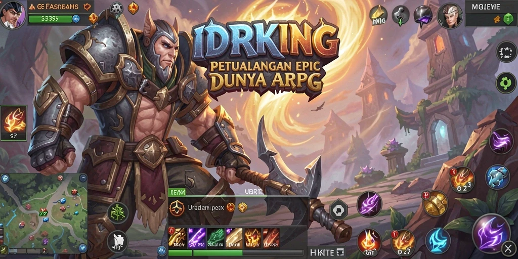 Tangkapan layar utama <strong>IDRKING</strong> menampilkan pertempuran seru dalam dunia ARPG.