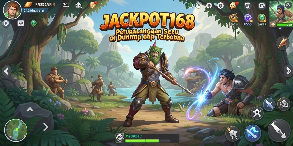 Screenshot JACKPOT168 menampilkan aksi seru di dunia terbuka.