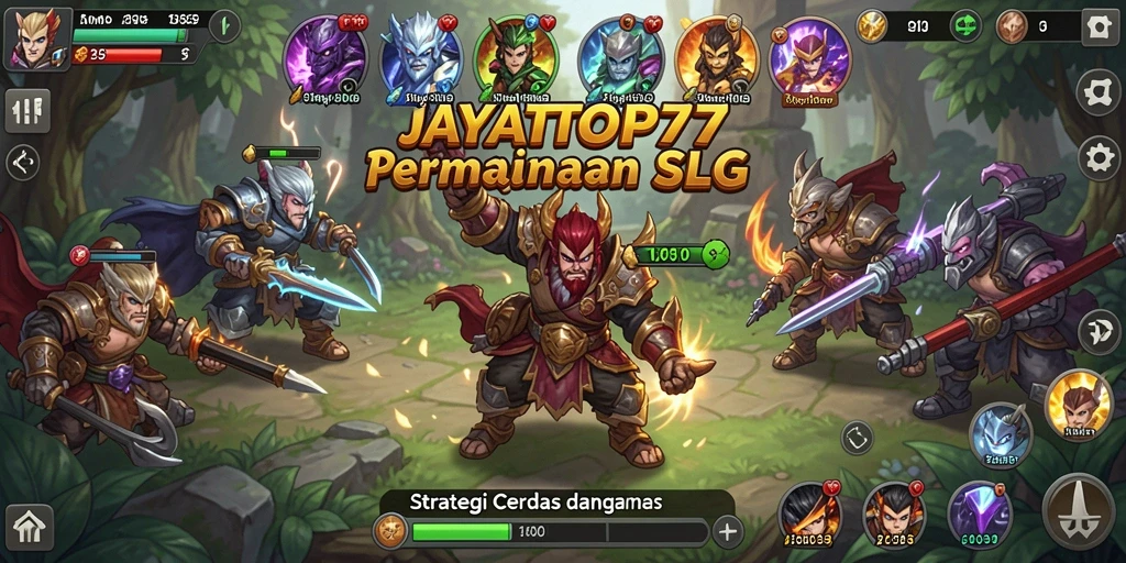 Screenshot menunjukkan gameplay strategis dari JAYATOP77.