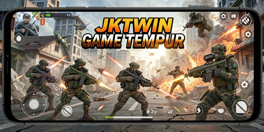 Tampilan gameplay JKTWIN yang mendebarkan dan penuh aksi.