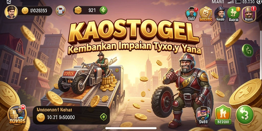 Screenshot dari gameplay KAOSTOGEL yang menunjukkan strategi bisnis.
