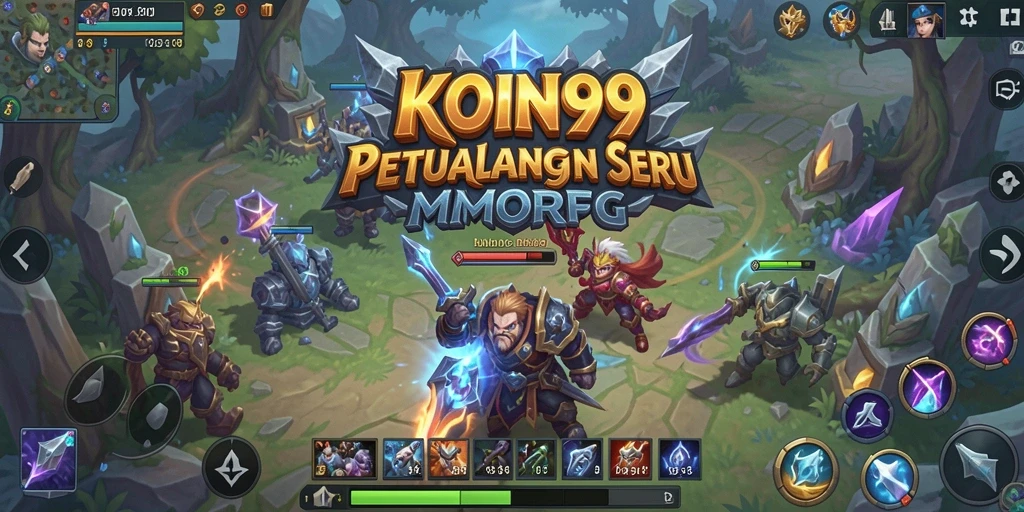 Tampilan gameplay KOIN99 yang menampilkan aksi seru di dunia MMORPG.