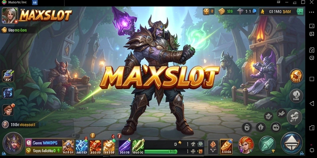 Tangkapan layar gameplay <strong>MAXSLOT</strong> menunjukkan pertarungan epik antara para pemain.