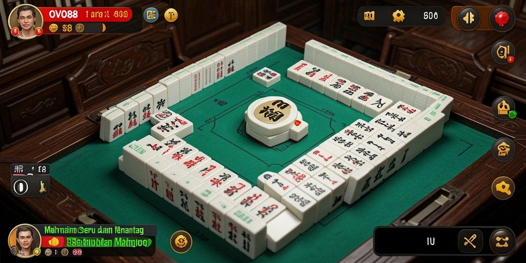 Gameplay Mahjong menegangkan yang ditampilkan di OVO88.