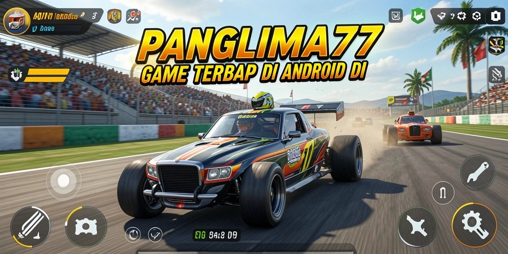 Screenshot gameplay PANGLIMA77 yang penuh aksi dan kecepatan.