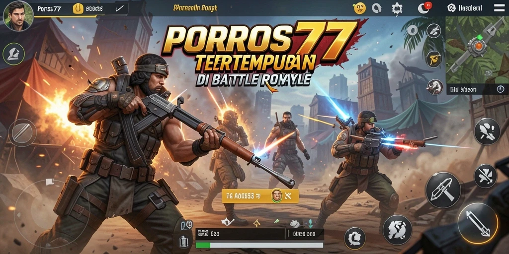 Tampilan gameplay POROS77 yang intens dan menegangkan.