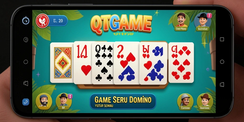Tangkapan layar menampilkan gameplay seru QTGAME dengan desain yang menarik.