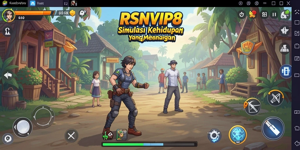 Screenshot gameplay RSNVIP8 menunjukkan simulasi yang menarik dan interaksi antara karakter.