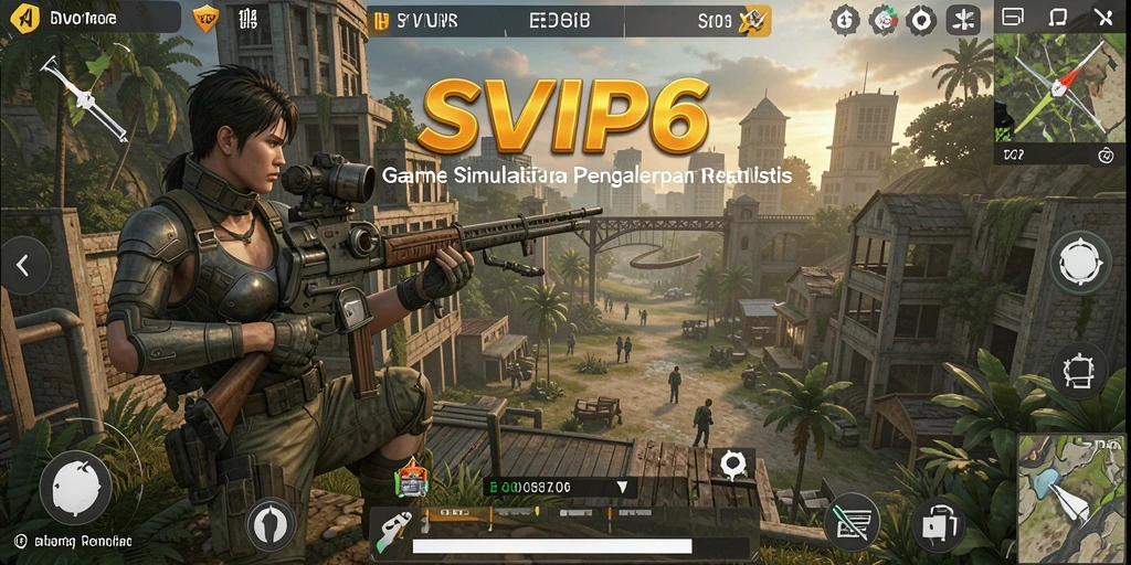 Screenshot utama SVIP6 menampilkan gameplay simulasi yang mendalam.