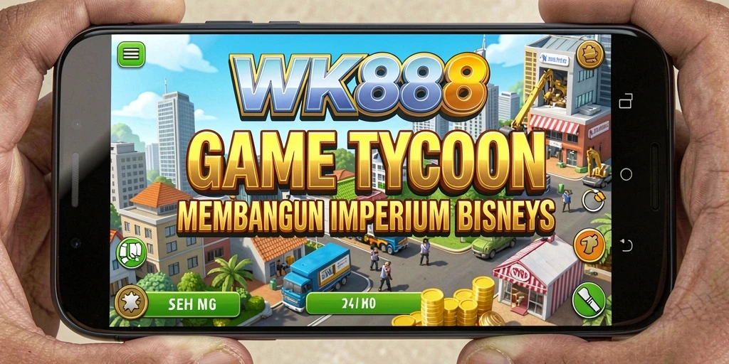 Screenshot utama WK888 menampilkan aksi membangun bisnis Tycoon yang menarik.